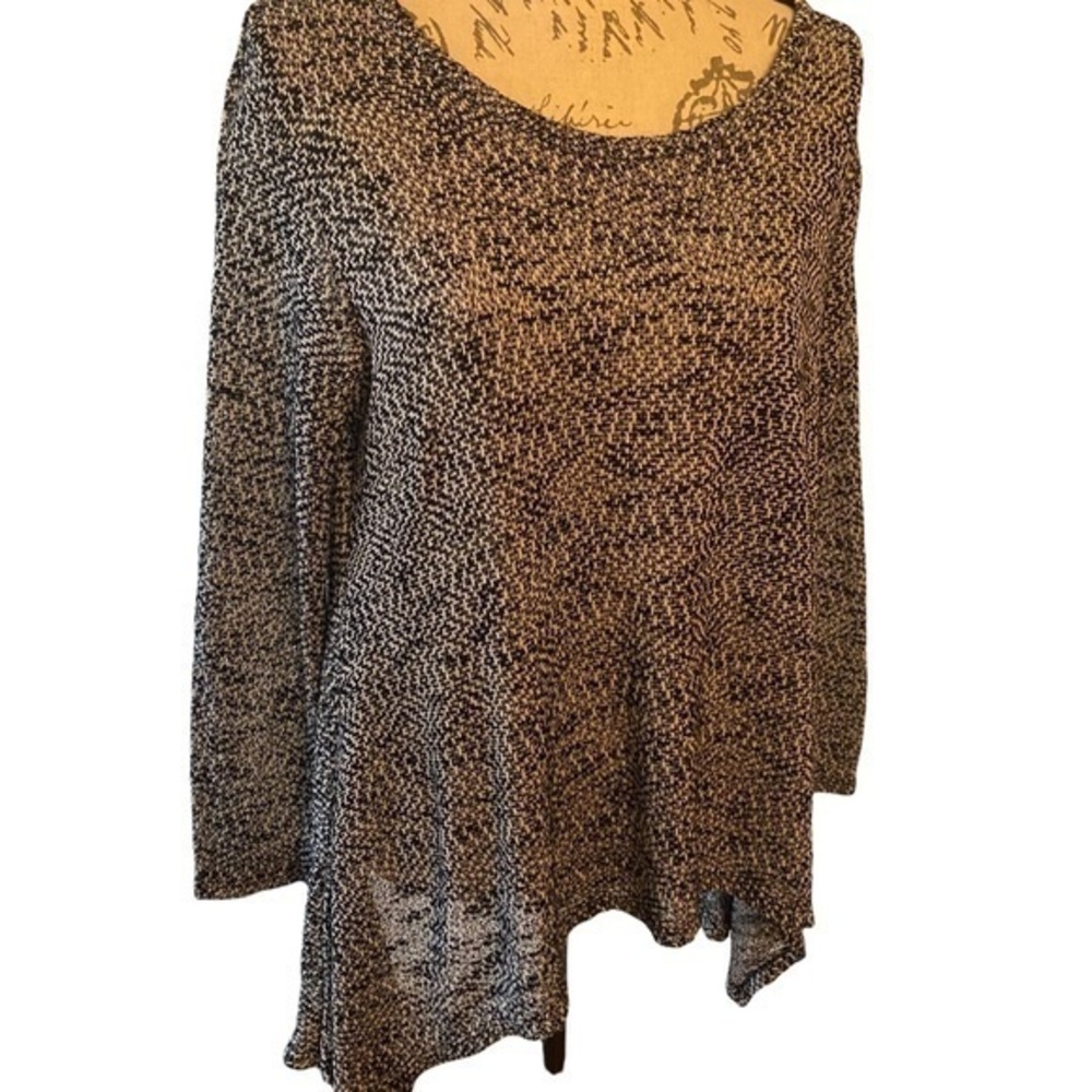 Jillian & Nicole Sweater Size L Tweed Black and White pattern